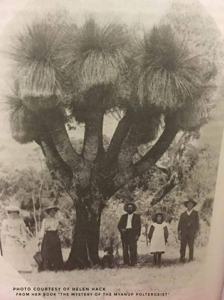 This amazing photo was taken in 1910 near Boyup Brook and published in a book by Helen Hack, The Mystery of the Mayanup Poltergeist